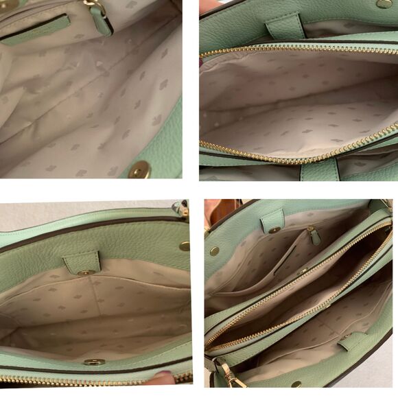 Kate Spade New York Leather Satchel Crossbody Mint Green Good Condition - Picture 8 of 11